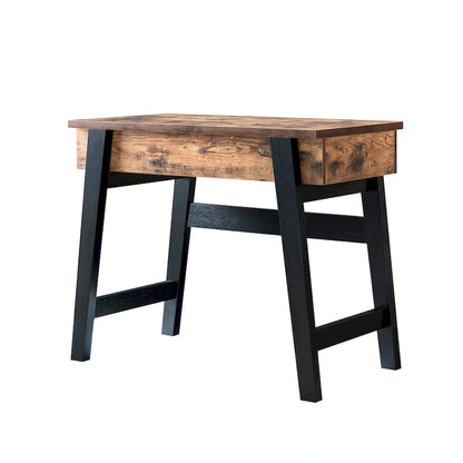 Scrivania moderna da 36" con piano sollevabile, scrivania per ufficio domestico, vassoio regolabile con spazio nascosto, 31"H x 36"W x 20"D, legno anticato, rovere bianco