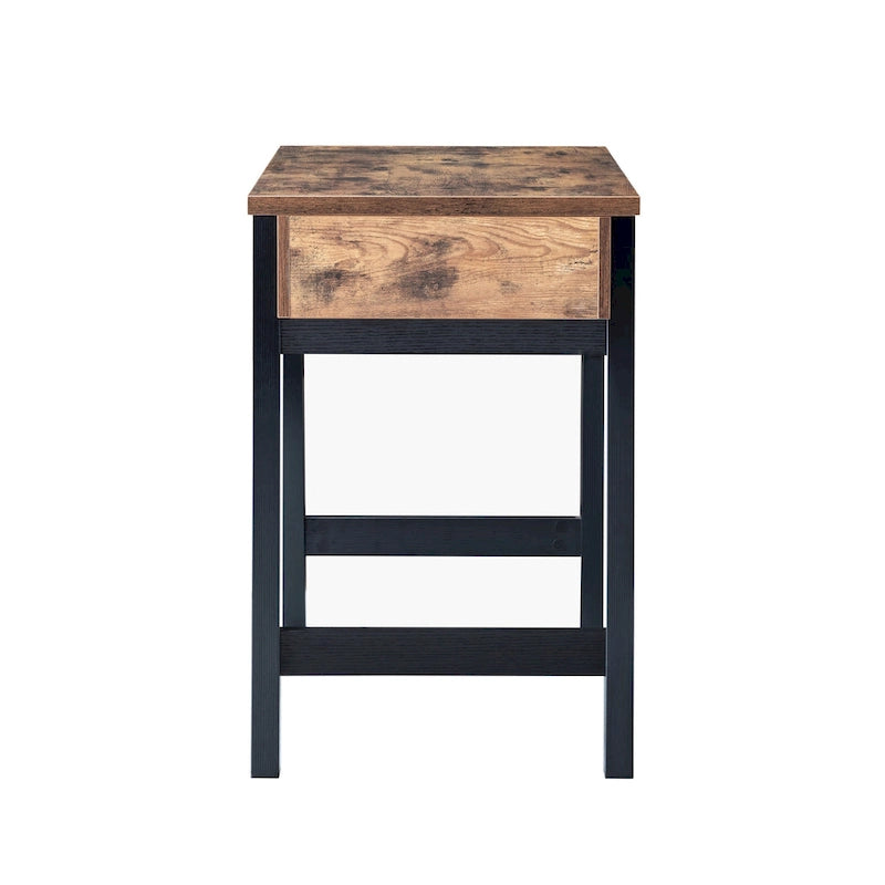 Scrivania moderna da 36" con piano sollevabile, scrivania per ufficio domestico, vassoio regolabile con spazio nascosto, 31"H x 36"W x 20"D, legno anticato, rovere bianco