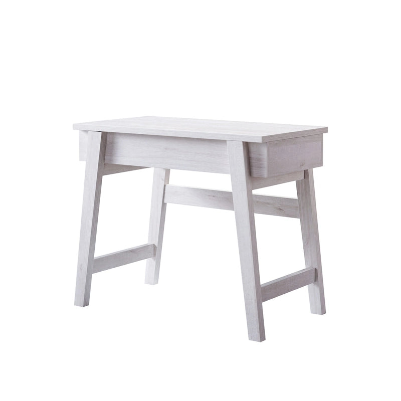 Scrivania moderna da 36" con piano sollevabile, scrivania per ufficio domestico, vassoio regolabile con spazio nascosto, 31"H x 36"W x 20"D, legno anticato, rovere bianco
