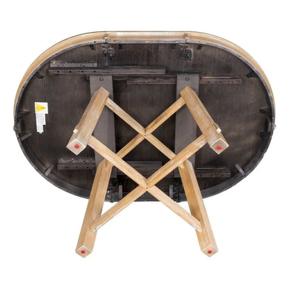 Set da pranzo in stile fattoria da 5 pezzi, tavolo da pranzo rotondo in legno allungabile e 4 sedie da pranzo imbottite