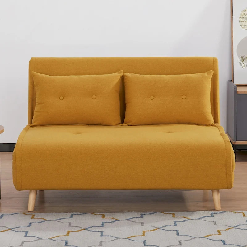 Poltrona letto trasformabile da 40" 3 in 1 con trapuntatura a bottoni e imbottitura in schiuma - Colori assortiti