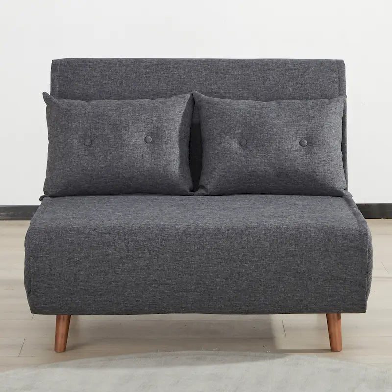 Poltrona letto trasformabile da 40" 3 in 1 con trapuntatura a bottoni e imbottitura in schiuma - Colori assortiti