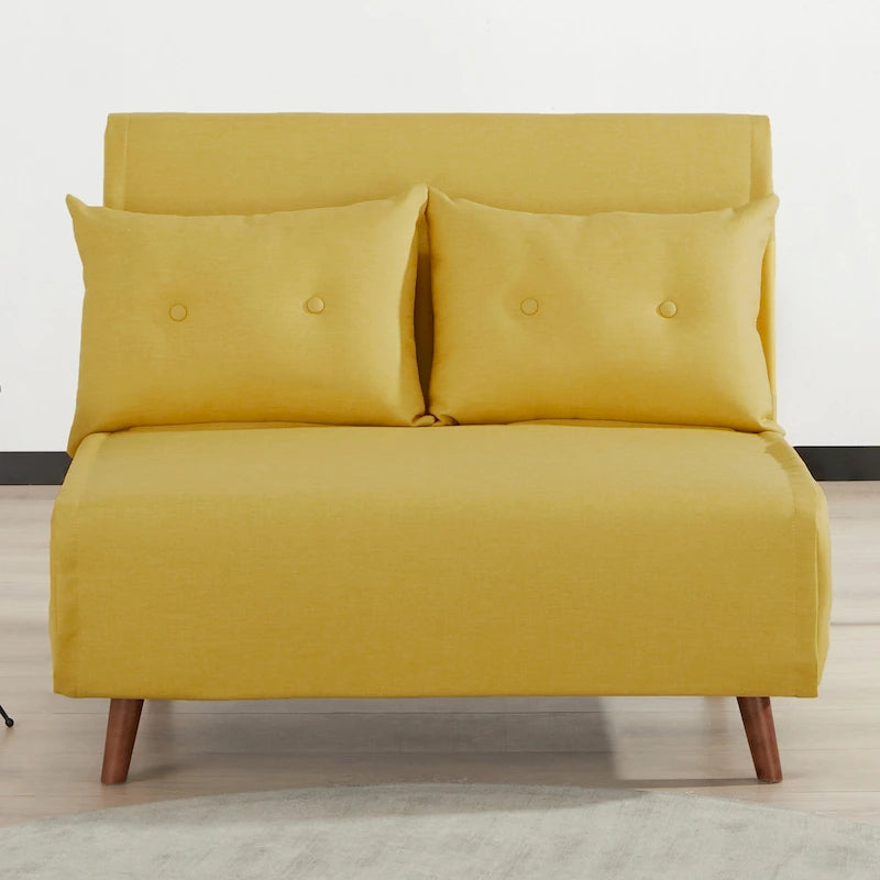 Poltrona letto trasformabile da 40" 3 in 1 con trapuntatura a bottoni e imbottitura in schiuma - Colori assortiti