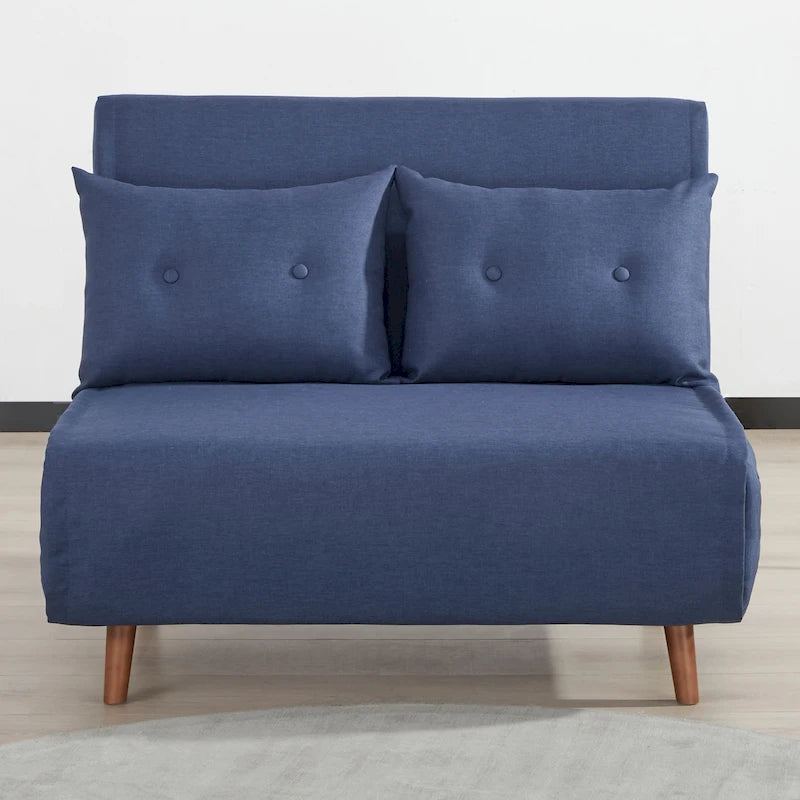 Poltrona letto trasformabile da 40" 3 in 1 con trapuntatura a bottoni e imbottitura in schiuma - Colori assortiti