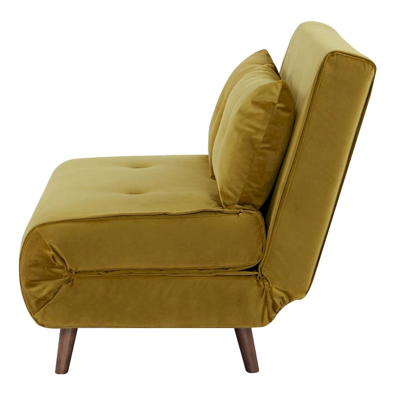 Poltrona letto trasformabile da 40" 3 in 1 con trapuntatura a bottoni e imbottitura in schiuma - Colori assortiti