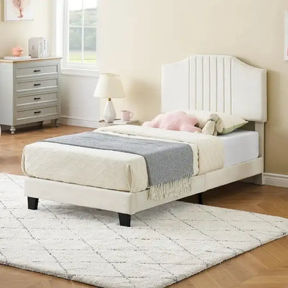 Struttura letto imbottita per bambini con testiera