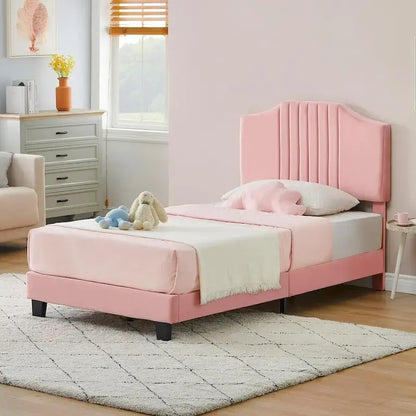 Struttura letto imbottita per bambini con testiera