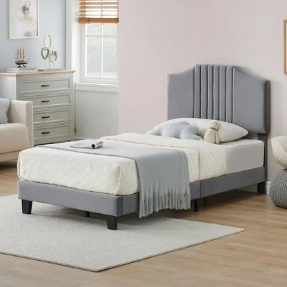 Struttura letto imbottita per bambini con testiera