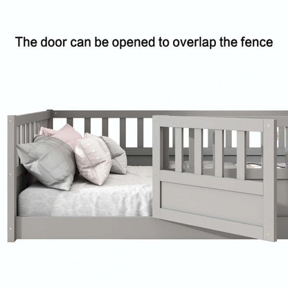 Letto da terra per bambini in legno Montessori con doghe di supporto
