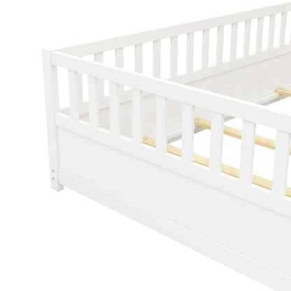 Letto da terra per bambini in legno Montessori con doghe di supporto