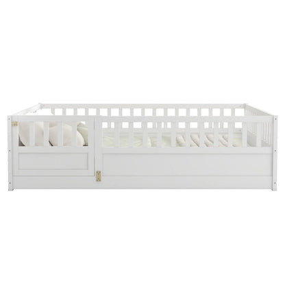 Letto da terra per bambini in legno Montessori con doghe di supporto