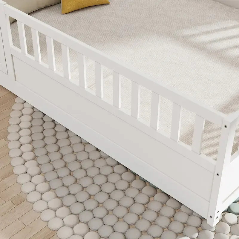 Letto da terra per bambini in legno Montessori con doghe di supporto