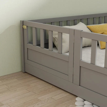 Letto da terra per bambini in legno Montessori con doghe di supporto