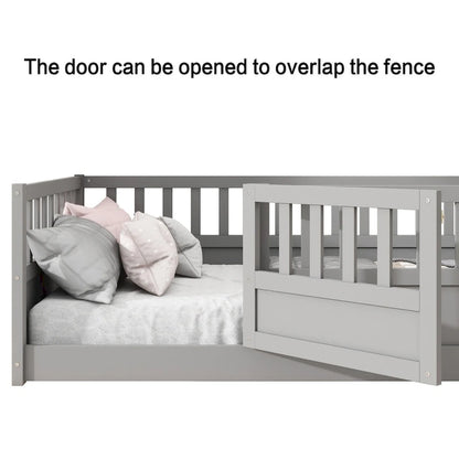 Letto da terra per bambini in legno Montessori con doghe di supporto
