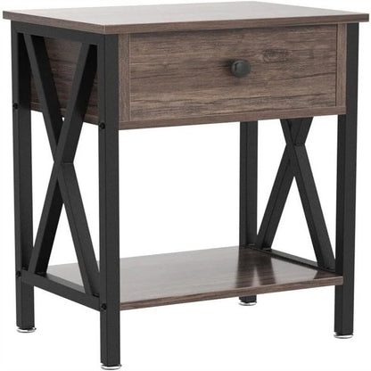 Comodini Set di 2 comodini moderni Nero scuro