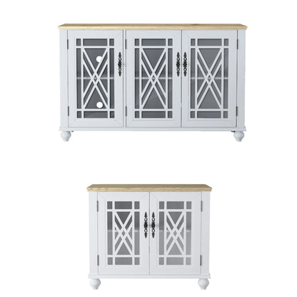 Set credenza a buffet con contenitore floreale da 2 pezzi - Larghezza 55 e 38 pollici - Larghezza 55 e 38 pollici