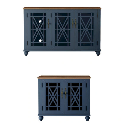 Set credenza a buffet con contenitore floreale da 2 pezzi - Larghezza 55 e 38 pollici - Larghezza 55 e 38 pollici