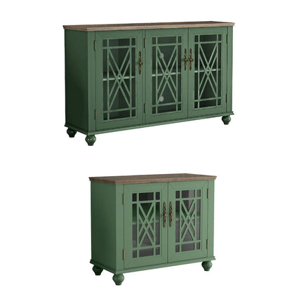 Set credenza a buffet con contenitore floreale da 2 pezzi - Larghezza 55 e 38 pollici - Larghezza 55 e 38 pollici