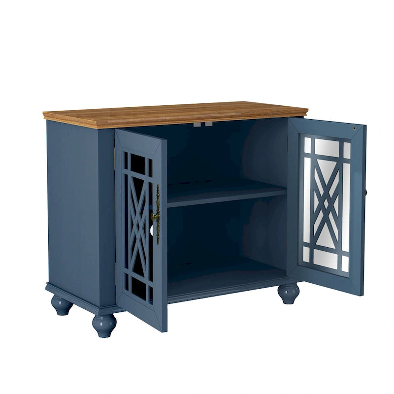 Set credenza a buffet con contenitore floreale da 2 pezzi - Larghezza 55 e 38 pollici - Larghezza 55 e 38 pollici