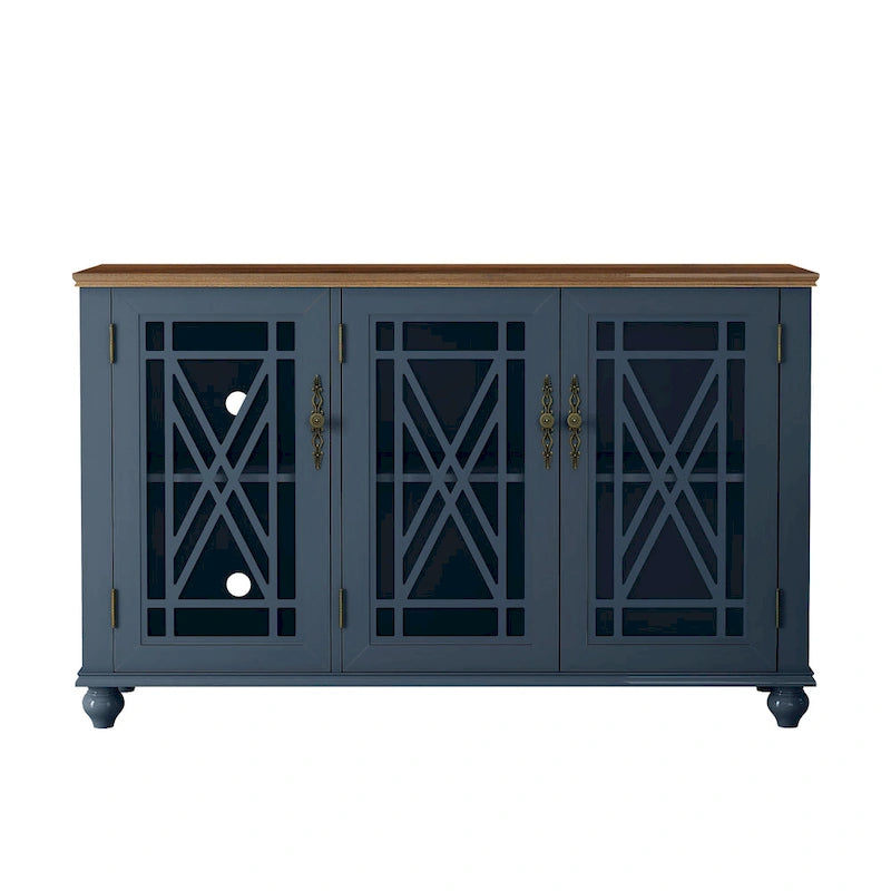 Set credenza a buffet con contenitore floreale da 2 pezzi - Larghezza 55 e 38 pollici - Larghezza 55 e 38 pollici