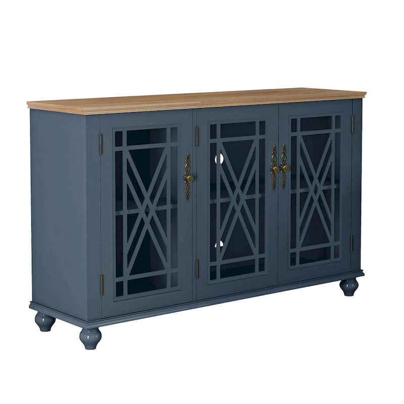 Set credenza a buffet con contenitore floreale da 2 pezzi - Larghezza 55 e 38 pollici - Larghezza 55 e 38 pollici