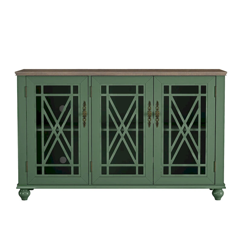 Set credenza a buffet con contenitore floreale da 2 pezzi - Larghezza 55 e 38 pollici - Larghezza 55 e 38 pollici