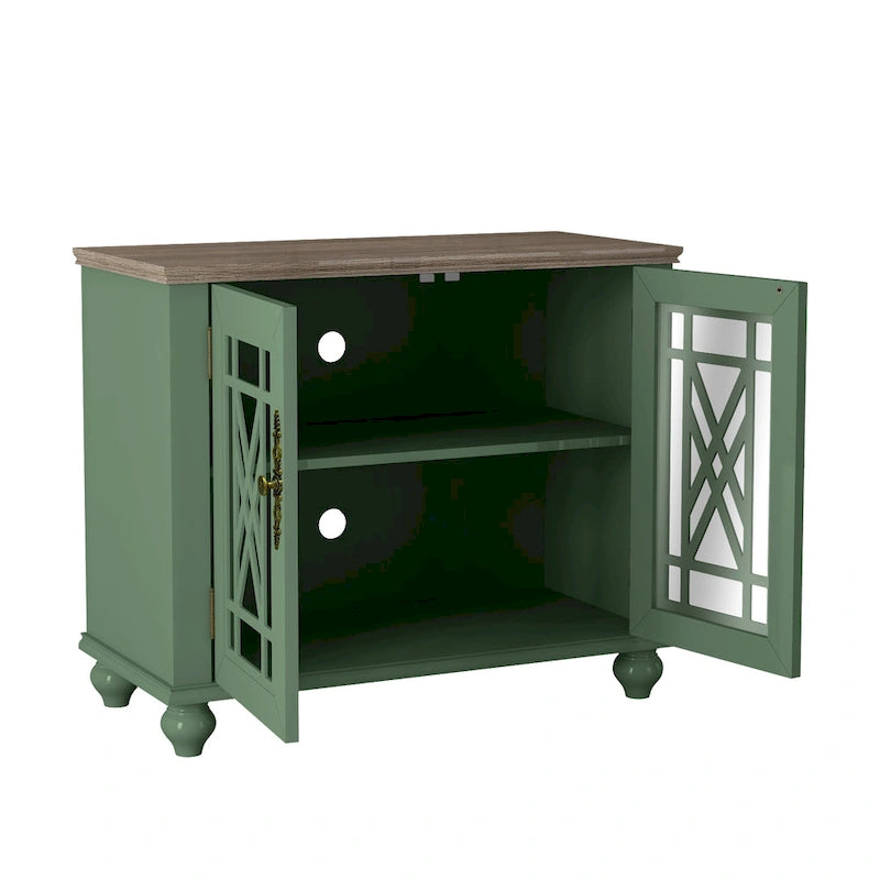 Set credenza a buffet con contenitore floreale da 2 pezzi - Larghezza 55 e 38 pollici - Larghezza 55 e 38 pollici