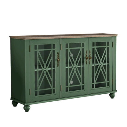 Set credenza a buffet con contenitore floreale da 2 pezzi - Larghezza 55 e 38 pollici - Larghezza 55 e 38 pollici