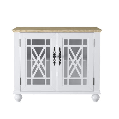 Set credenza a buffet con contenitore floreale da 2 pezzi - Larghezza 55 e 38 pollici - Larghezza 55 e 38 pollici