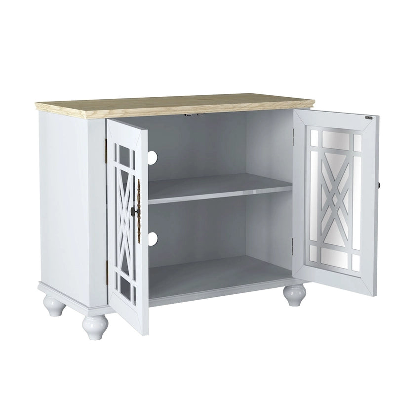 Set credenza a buffet con contenitore floreale da 2 pezzi - Larghezza 55 e 38 pollici - Larghezza 55 e 38 pollici