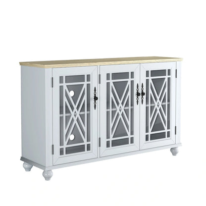 Set credenza a buffet con contenitore floreale da 2 pezzi - Larghezza 55 e 38 pollici - Larghezza 55 e 38 pollici