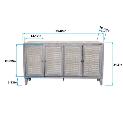Credenza in legno a 4 ante, credenza ...