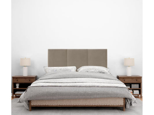 Struttura letto in velluto beige, 150 x 50 cm