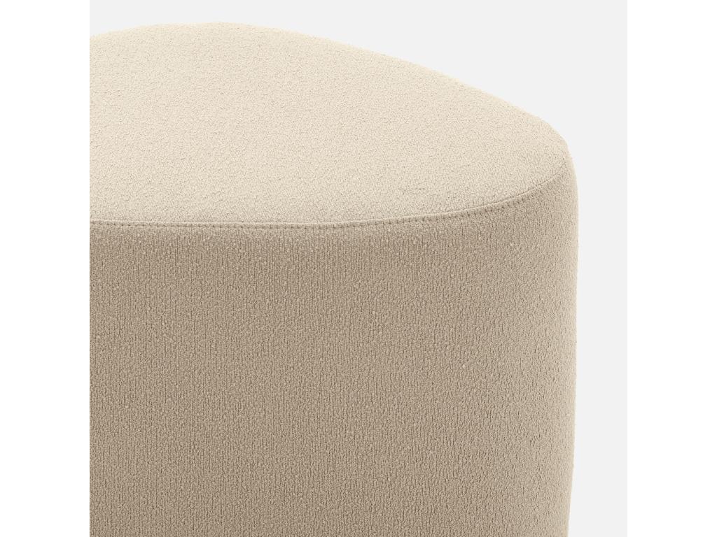 Pouf in tessuto beige