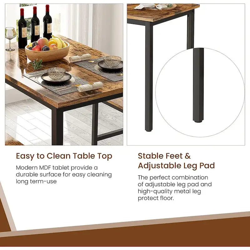 Set da tavolo da pranzo piccolo per 2, mobili da cucina per la casa, scelta perfetta, compatto e durevole, facile da montare