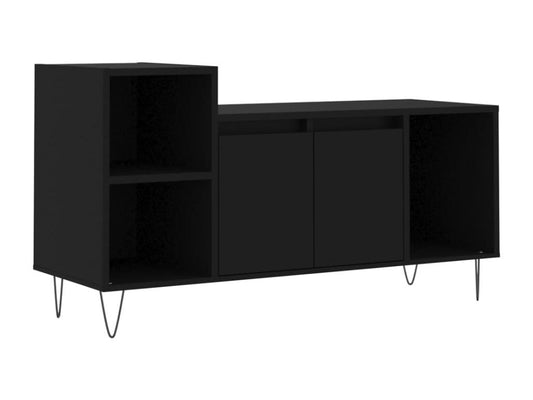 Mobile TV in legno ingegnerizzato nero, 100 x 35 x 55 cm