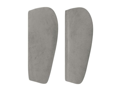 Struttura letto in velluto grigio, 203 x 23 x 78 cm