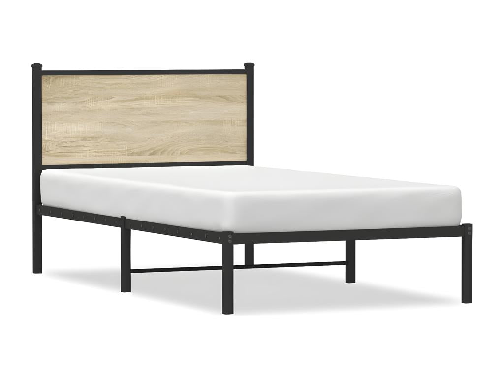 Struttura letto in metallo marrone, 100 x 190 cm