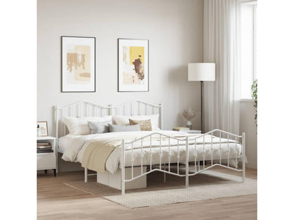 Struttura letto in metallo bianco, 160 x 200 cm