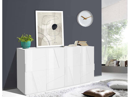 Credenza bianca a 4 ante