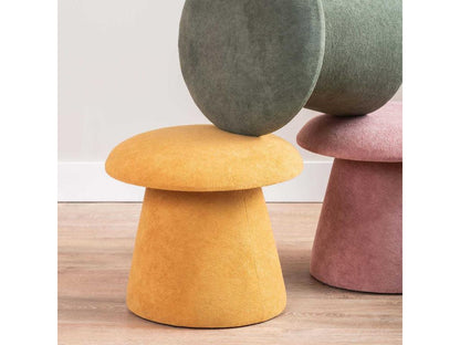 Pouf in velluto grigio