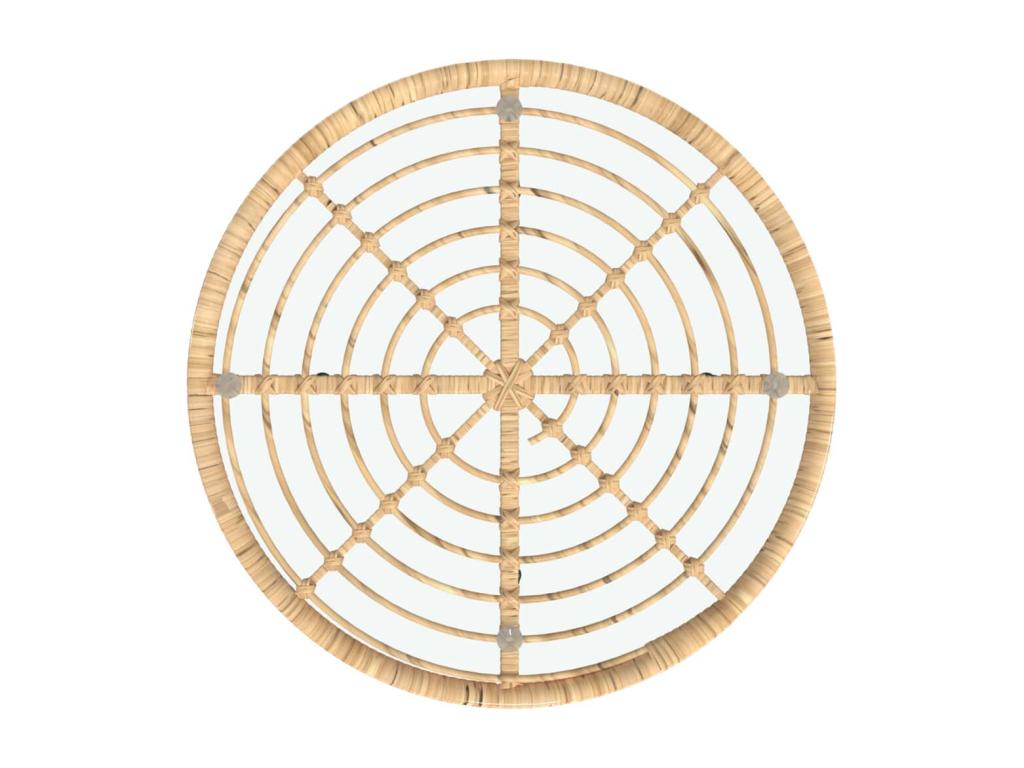 Set di mobili da esterno in vimini intrecciato in resina marrone