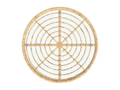 Set di mobili da esterno in vimini intrecciato in resina marrone