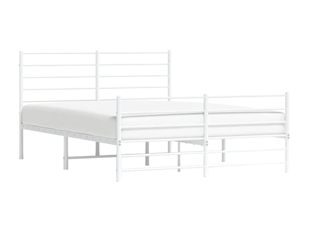 Struttura letto in metallo bianco, 150 x 200 cm