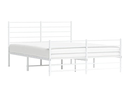 Struttura letto in metallo bianco, 150 x 200 cm