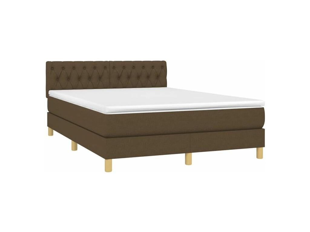 Struttura letto bianca con materasso, 140 x 190 cm