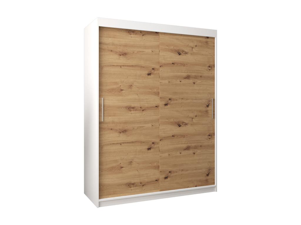 Armadio bianco a 2 ante, 150 x 62 x 200 cm