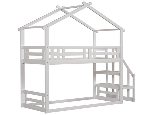 Struttura letto bianca con contenitore, 90 x 200 cm