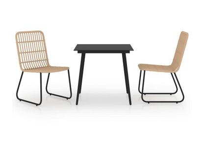 Mobili per la casa in vimini intrecciato in resina nera