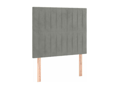 Struttura letto in velluto grigio, 80 x 5 x 78 cm